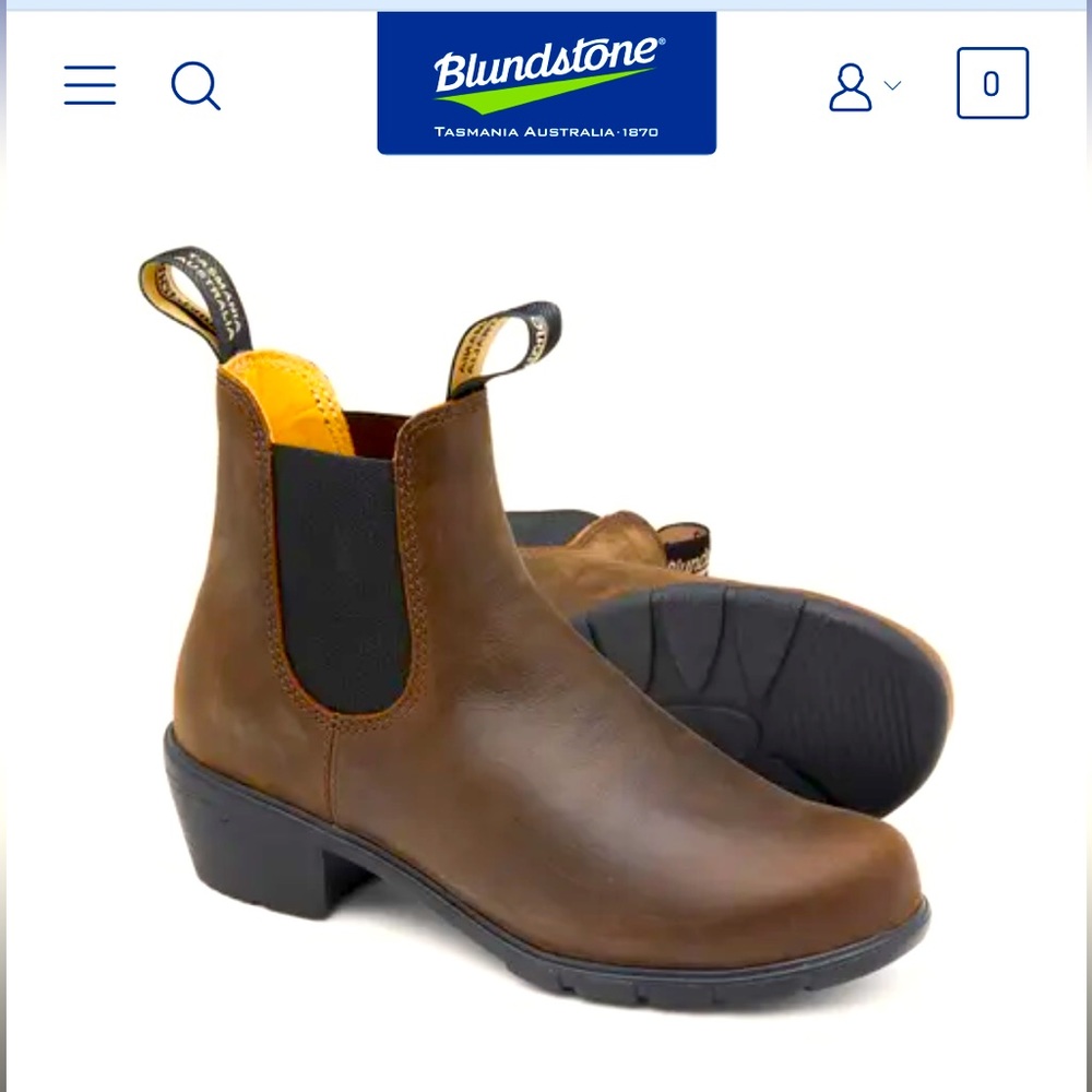 Womens Blundstone heeled boot antique brown US 7 AUS 4.5